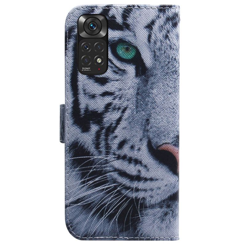 Capa Flip Para Xiaomi Redmi Note 11 / 11S Cara De Tigre