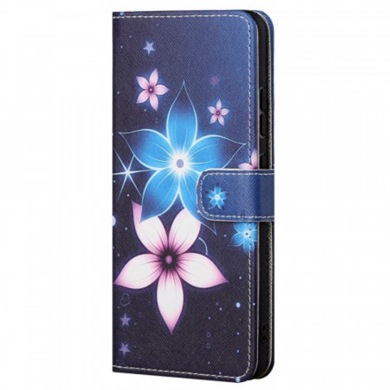 Capa Flip Para Xiaomi Redmi Note 11 / 11S De Cordão Flores De Cinta Lunar