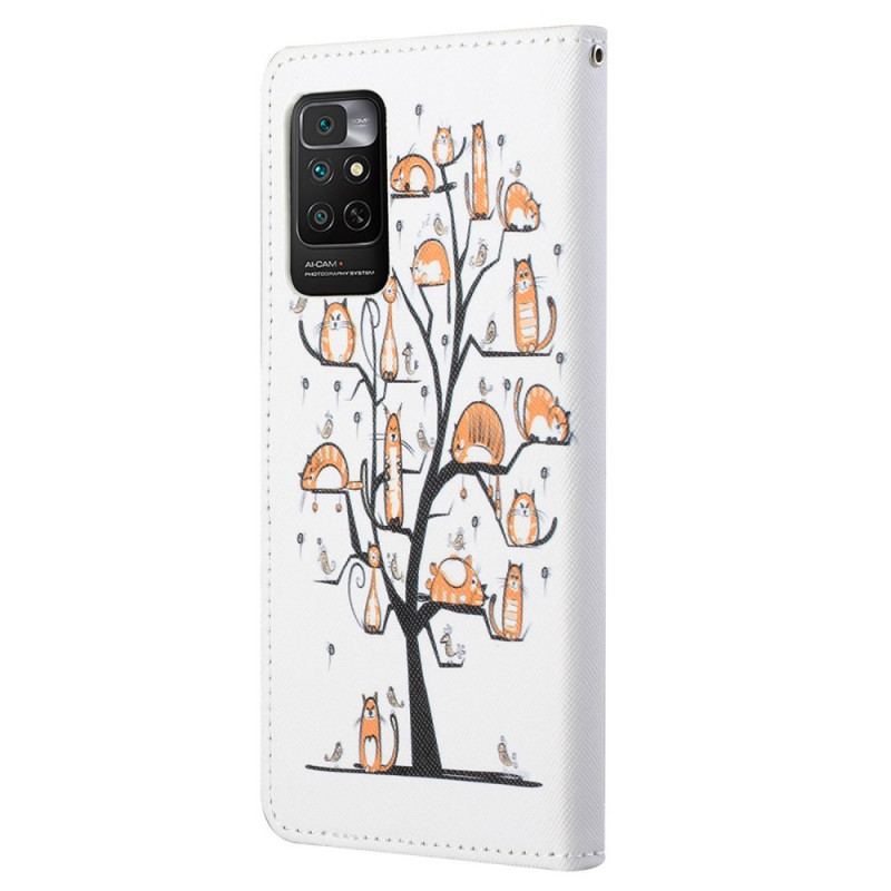 Capa Flip Para Xiaomi Redmi Note 11 / 11S De Cordão Gatos Divertidos Com Alça