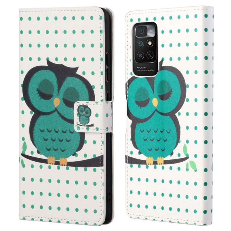 Capa Flip Para Xiaomi Redmi Note 11 / 11S Coruja Adormecida