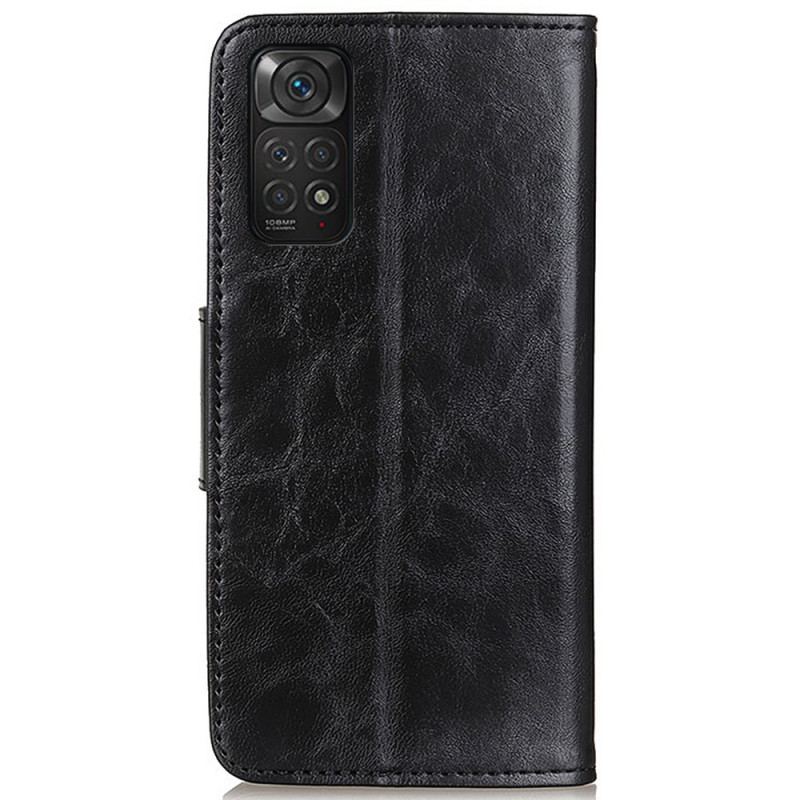 Capa Flip Para Xiaomi Redmi Note 11 / 11S De Couro Aba Magnética De Textura