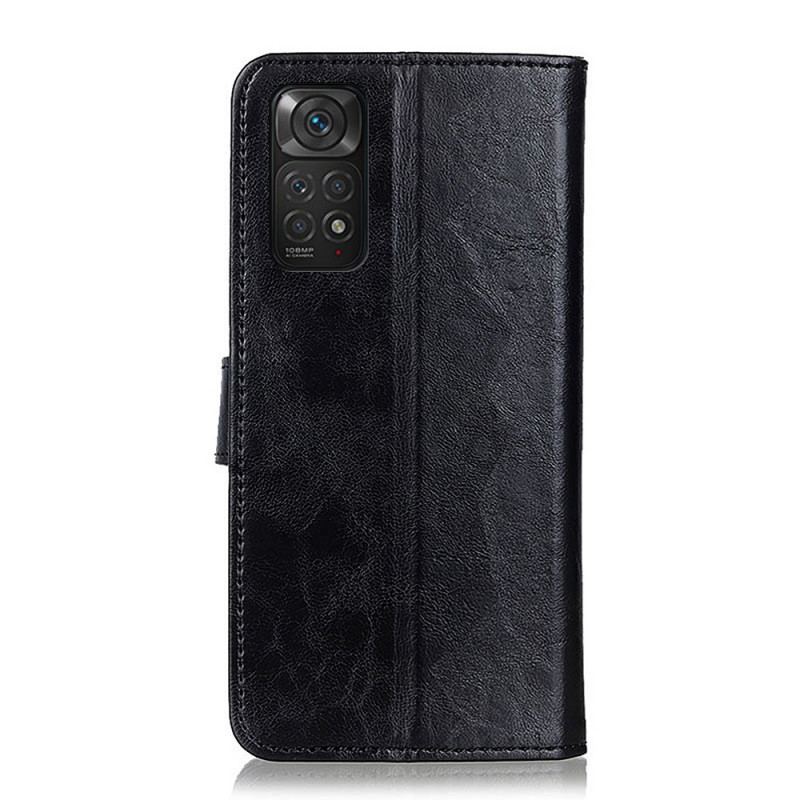 Capa Flip Para Xiaomi Redmi Note 11 / 11S Efeito Couro Bisão