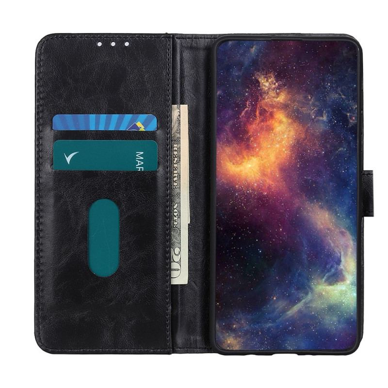 Capa Flip Para Xiaomi Redmi Note 11 / 11S Efeito Couro Bisão