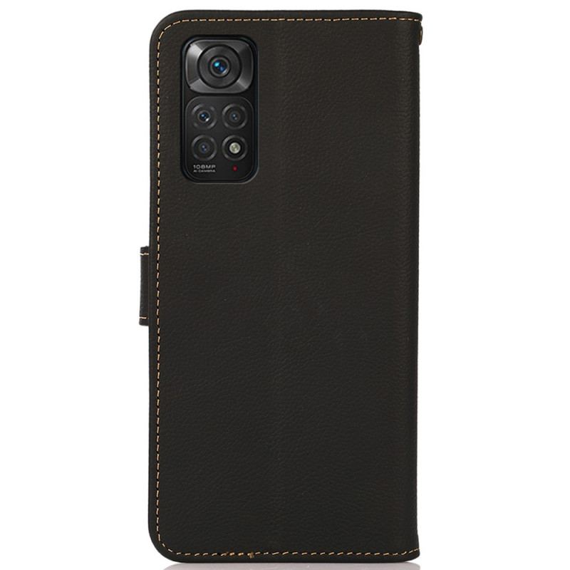 Capa Flip Para Xiaomi Redmi Note 11 / 11S Khazneh Rfid Couro Genuíno