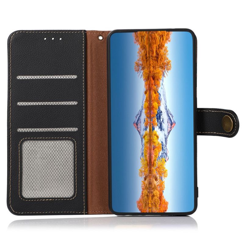 Capa Flip Para Xiaomi Redmi Note 11 / 11S Khazneh Rfid Couro Genuíno