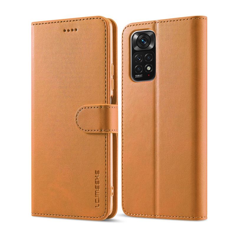 Capa Flip Para Xiaomi Redmi Note 11 / 11S Lc.imeeke Efeito Couro