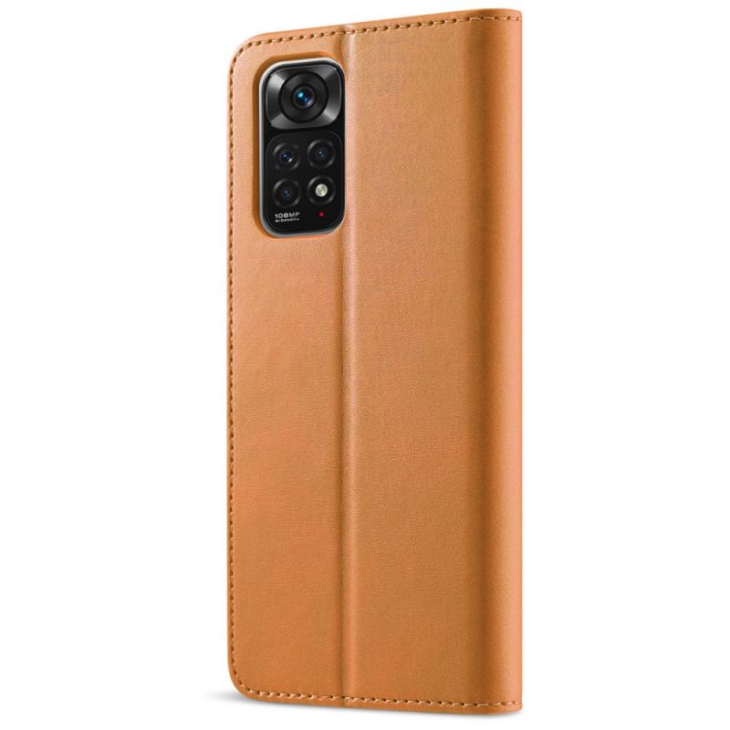 Capa Flip Para Xiaomi Redmi Note 11 / 11S Lc.imeeke Efeito Couro