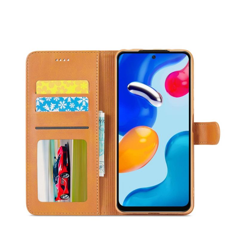 Capa Flip Para Xiaomi Redmi Note 11 / 11S Lc.imeeke Efeito Couro