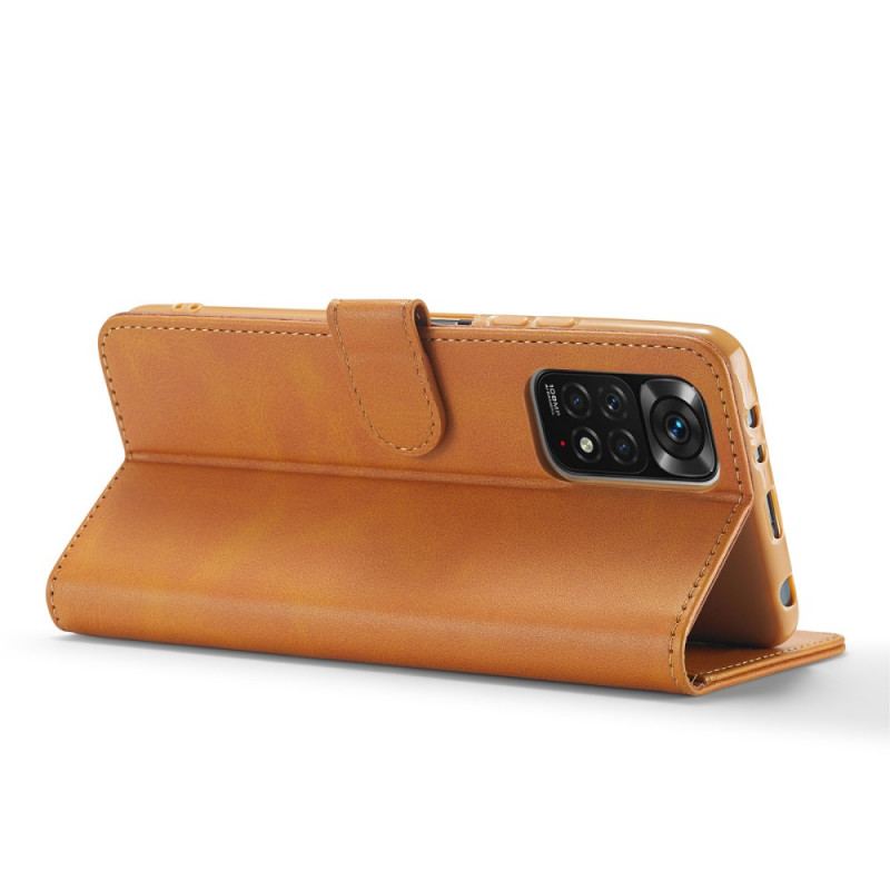 Capa Flip Para Xiaomi Redmi Note 11 / 11S Lc.imeeke Efeito Couro