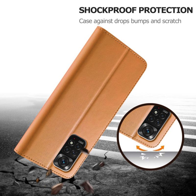 Capa Flip Para Xiaomi Redmi Note 11 / 11S Lc.imeeke Efeito Couro