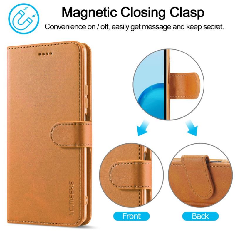 Capa Flip Para Xiaomi Redmi Note 11 / 11S Lc.imeeke Efeito Couro