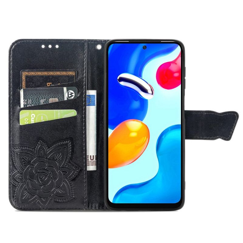 Capa Flip Para Xiaomi Redmi Note 11 / 11S Meia Borboleta