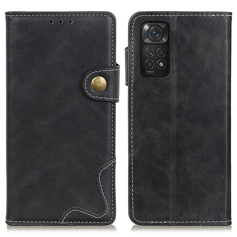 Capa Folio Para Xiaomi Redmi Note 11 / 11S Artístico E Costuras