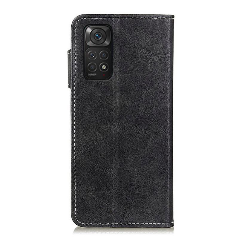 Capa Folio Para Xiaomi Redmi Note 11 / 11S Artístico E Costuras