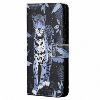 Capa Folio Para Xiaomi Redmi Note 11 / 11S De Cordão Leopardo Strappy