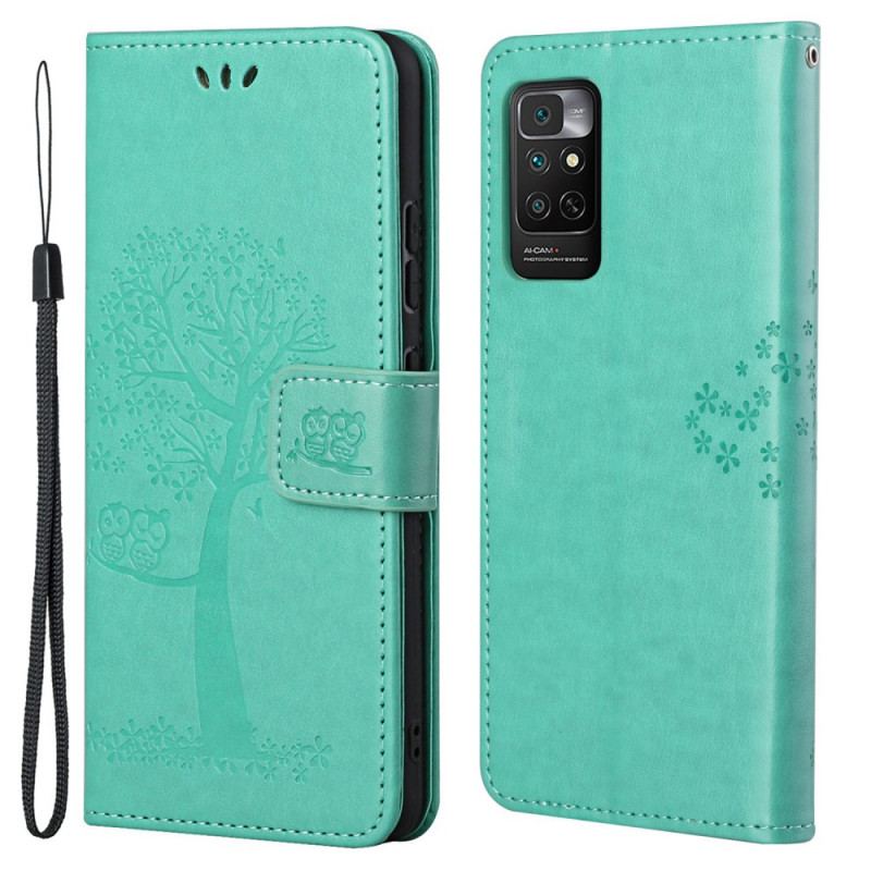 Capa Folio Para Xiaomi Redmi Note 11 / 11S De Cordão Tanga E Corujas