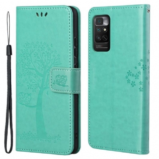 Capa Folio Para Xiaomi Redmi Note 11 / 11S De Cordão Tanga E Corujas