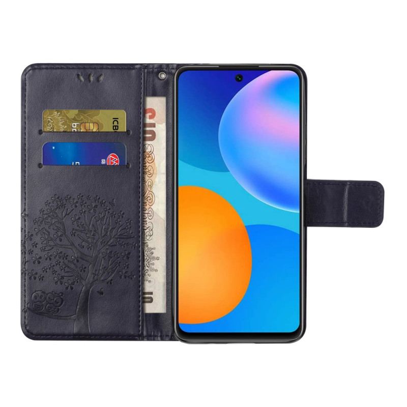 Capa Folio Para Xiaomi Redmi Note 11 / 11S De Cordão Tanga E Corujas