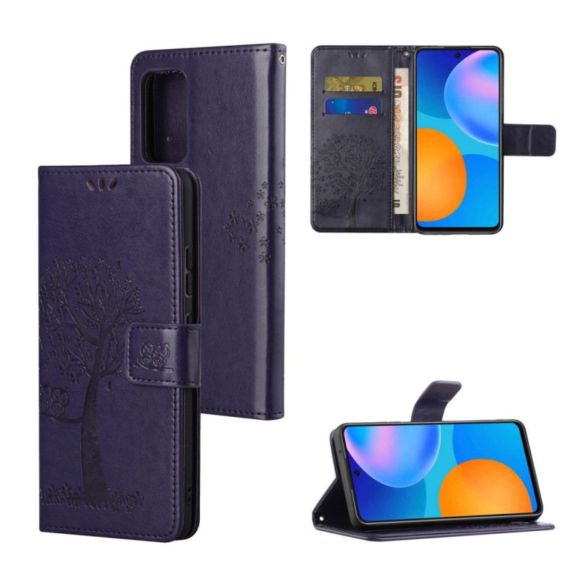 Capa Folio Para Xiaomi Redmi Note 11 / 11S De Cordão Tanga E Corujas