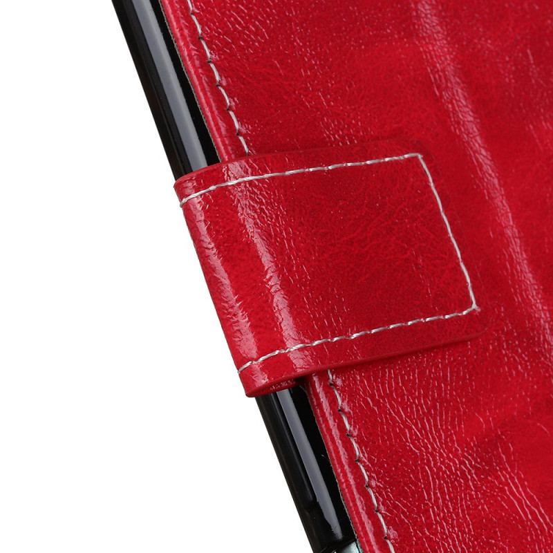 Capa Folio Para Xiaomi Redmi Note 11 / 11S Costuras Brilhantes E Expostas