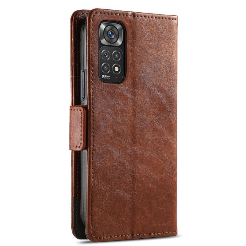 Capa Folio Para Xiaomi Redmi Note 11 / 11S Fecho Duplo Bicolor