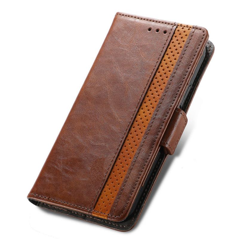 Capa Folio Para Xiaomi Redmi Note 11 / 11S Fecho Duplo Bicolor