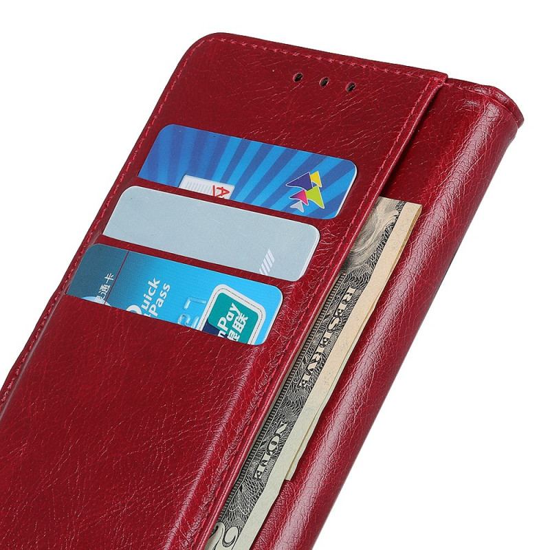 Capa Folio Para Xiaomi Redmi Note 11 / 11S Rebites Vintage Estilo Couro Napa