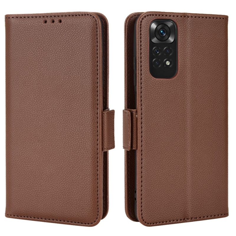 Capa Folio Para Xiaomi Redmi Note 11 / 11S Textura Lichia