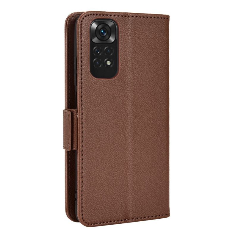 Capa Folio Para Xiaomi Redmi Note 11 / 11S Textura Lichia