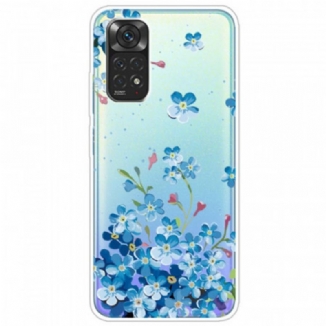 Capa Para Xiaomi Redmi Note 11 / 11S Buquê De Flores Azuis