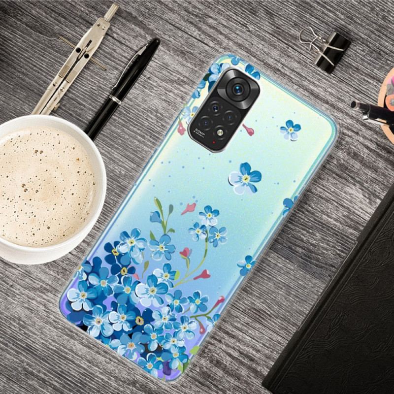 Capa Para Xiaomi Redmi Note 11 / 11S Buquê De Flores Azuis