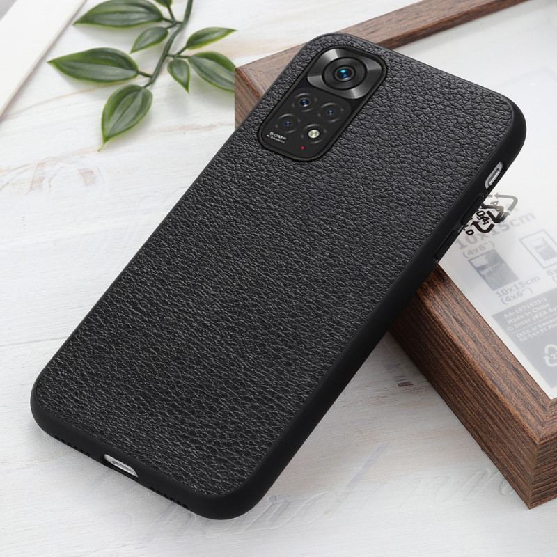 Capa Para Xiaomi Redmi Note 11 / 11S Couro Lichia Genuíno