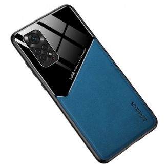 Capa Para Xiaomi Redmi Note 11 / 11S Efeito Couro Magnético