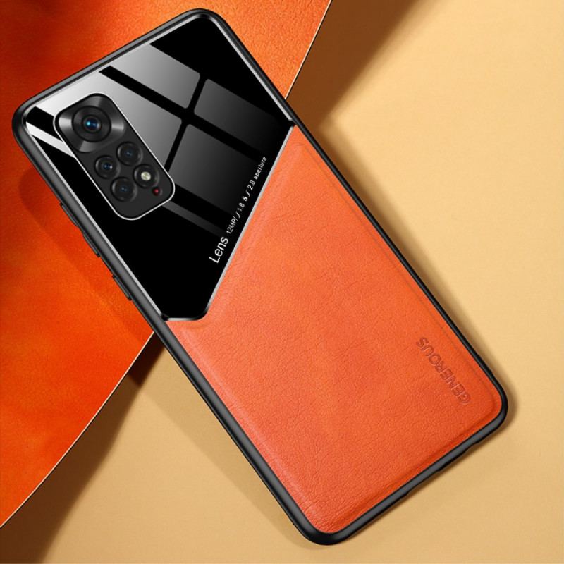 Capa Para Xiaomi Redmi Note 11 / 11S Efeito Couro Magnético