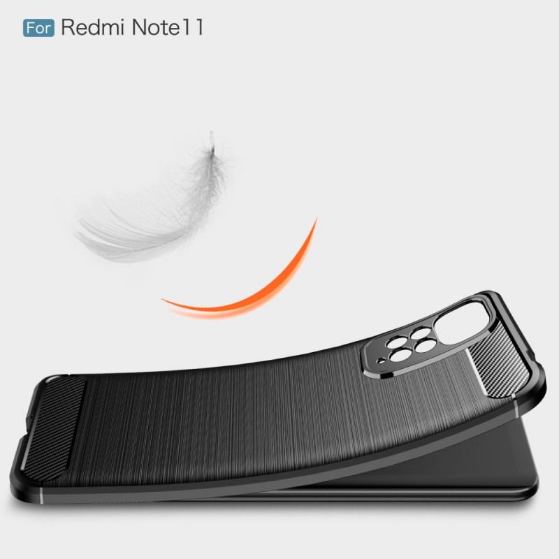 Capa Para Xiaomi Redmi Note 11 / 11S Fibra De Carbono Escovada