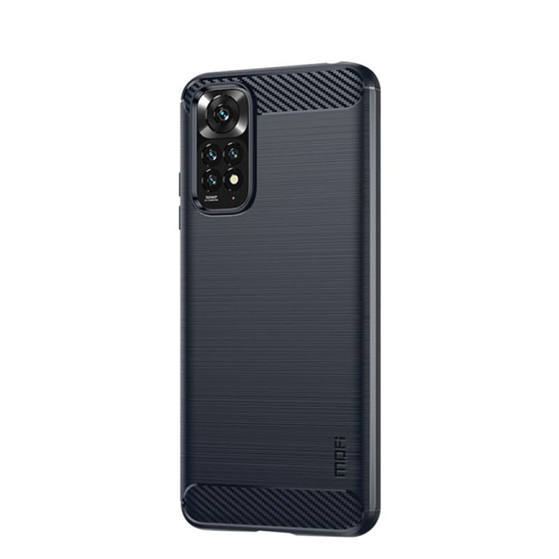 Capa Para Xiaomi Redmi Note 11 / 11S Fibra De Carbono Escovada Mofi