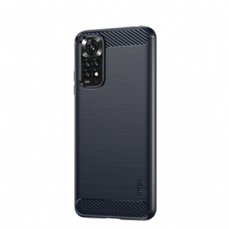 Capa Para Xiaomi Redmi Note 11 / 11S Fibra De Carbono Escovada Mofi