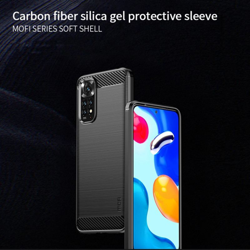 Capa Para Xiaomi Redmi Note 11 / 11S Fibra De Carbono Escovada Mofi