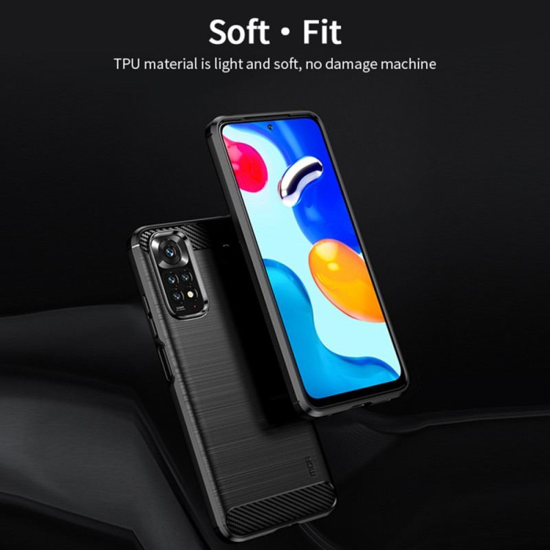 Capa Para Xiaomi Redmi Note 11 / 11S Fibra De Carbono Escovada Mofi