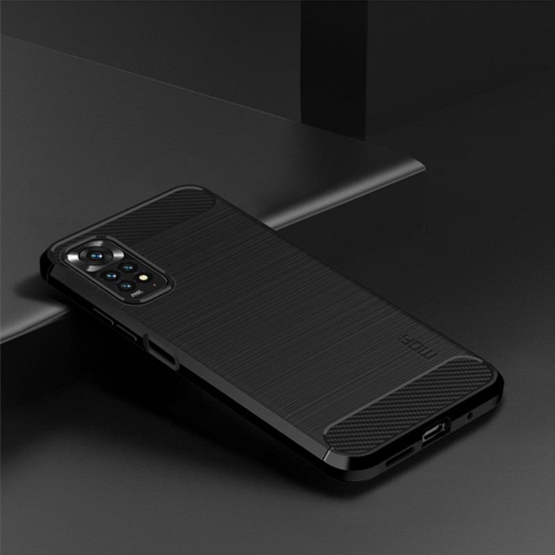 Capa Para Xiaomi Redmi Note 11 / 11S Fibra De Carbono Escovada Mofi