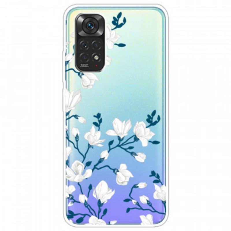 Capa Para Xiaomi Redmi Note 11 / 11S Flores Brancas