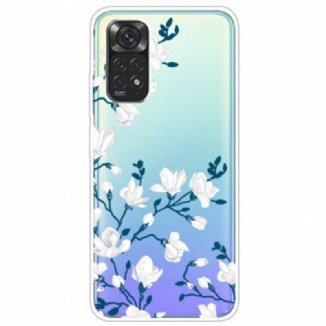 Capa Para Xiaomi Redmi Note 11 / 11S Flores Brancas