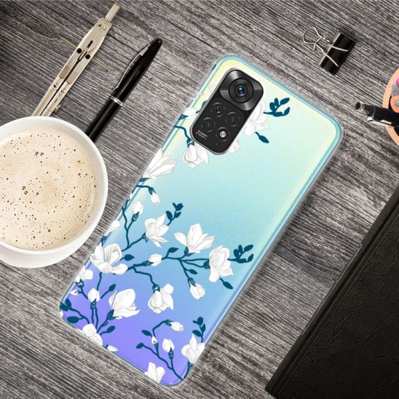 Capa Para Xiaomi Redmi Note 11 / 11S Flores Brancas