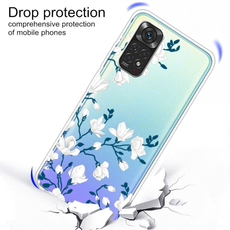 Capa Para Xiaomi Redmi Note 11 / 11S Flores Brancas