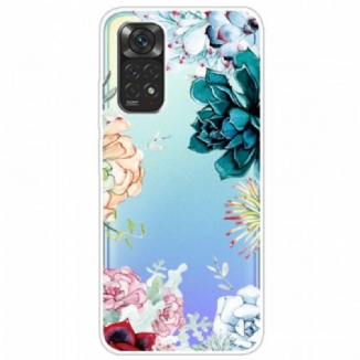 Capa Para Xiaomi Redmi Note 11 / 11S Flores Em Aquarela Sem Costura