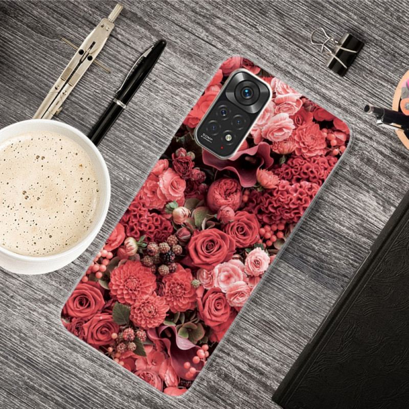 Capa Para Xiaomi Redmi Note 11 / 11S Flores Intensas