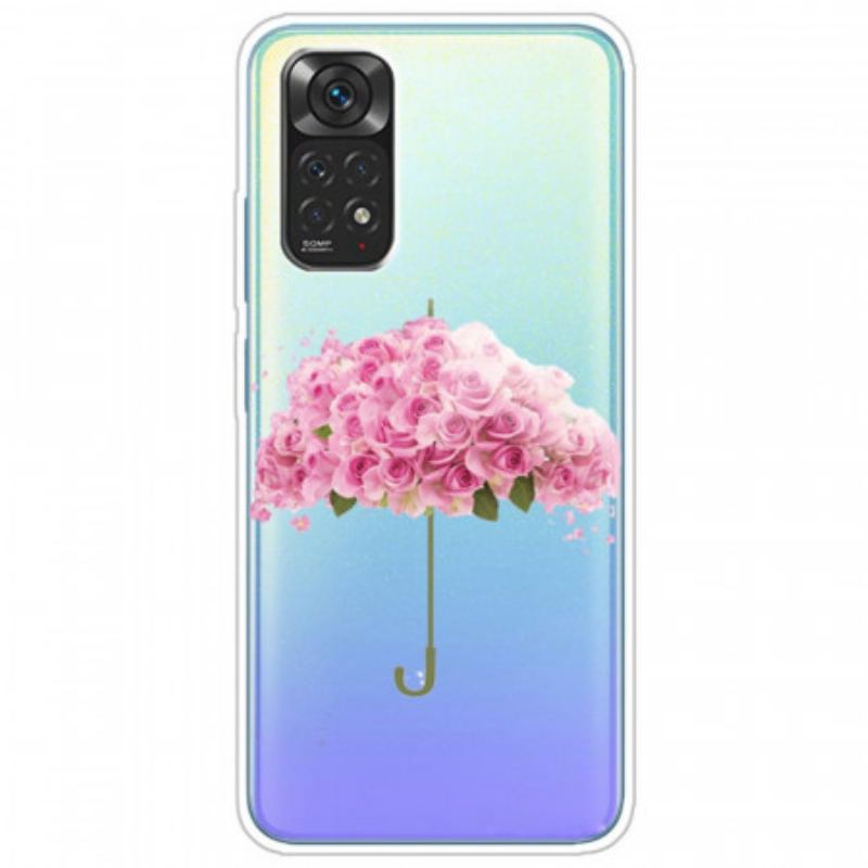 Capa Para Xiaomi Redmi Note 11 / 11S Guarda-chuva Em Rosas