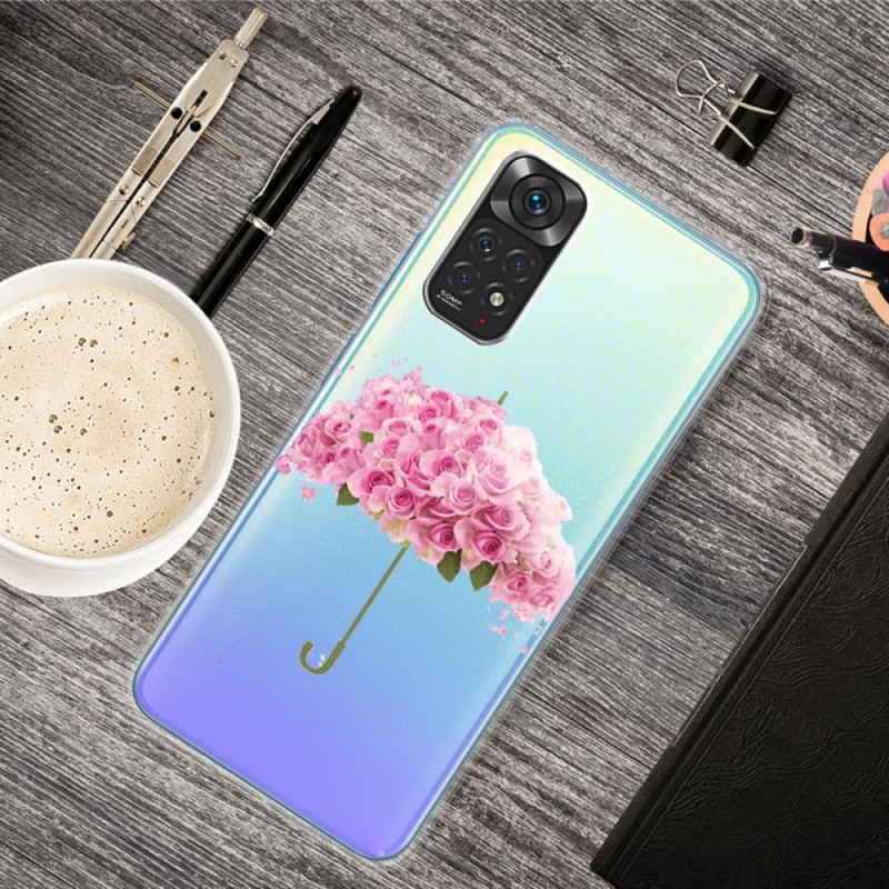 Capa Para Xiaomi Redmi Note 11 / 11S Guarda-chuva Em Rosas