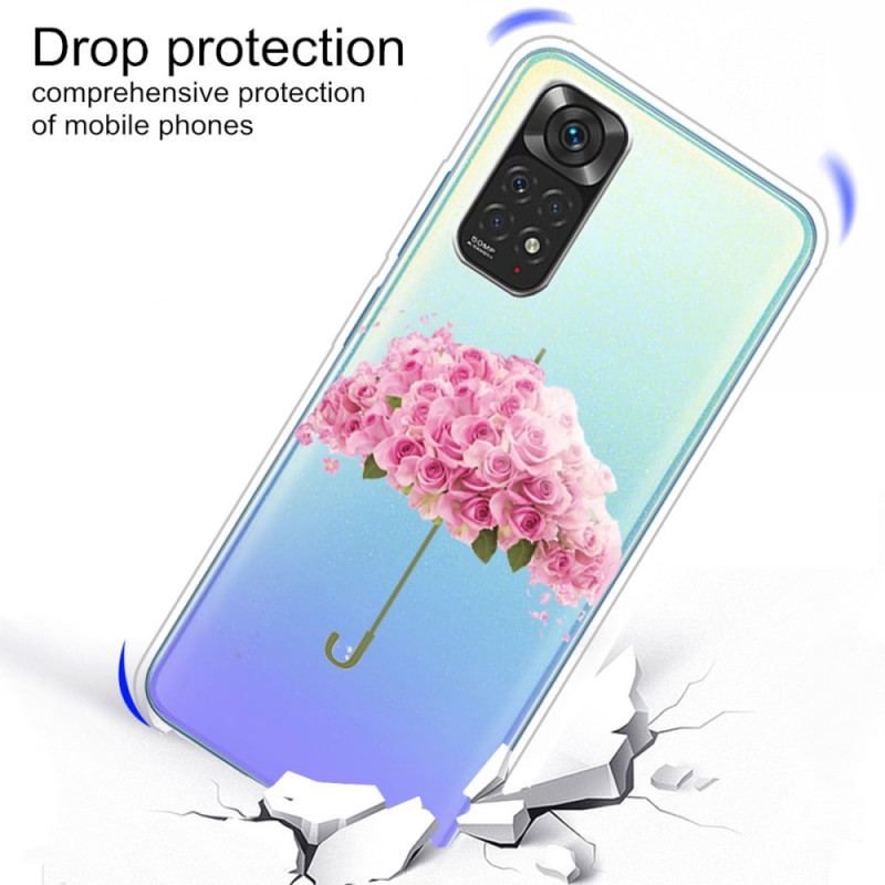 Capa Para Xiaomi Redmi Note 11 / 11S Guarda-chuva Em Rosas