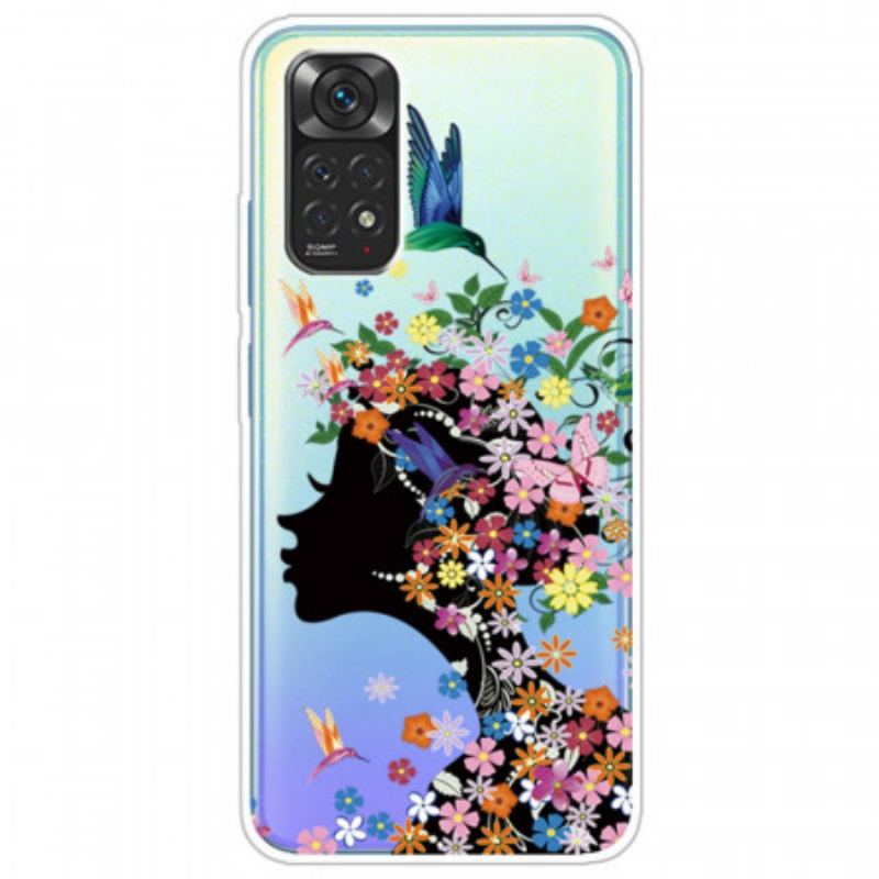 Capa Para Xiaomi Redmi Note 11 / 11S Linda Cabeça De Flor